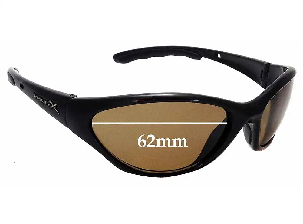 Sunglass Fix Verres de Remplacement pour Wiley X Unknown Model - 62mm Wide Sunglass Fix Verres de Remplacement pour Wiley X Unknown Model - 62mm Wide