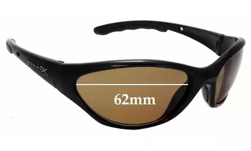 Sunglass Fix Verres de Remplacement pour Wiley X Unknown Model - 62mm Wide Sunglass Fix Verres de Remplacement pour Wiley X Unknown Model - 62mm Wide