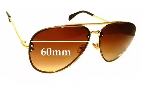 Sunglass Fix Verres de Remplacement pour Celine CL 41391/S - 60mm Wide Sunglass Fix Verres de Remplacement pour Celine CL 41391/S - 60mm Wide
