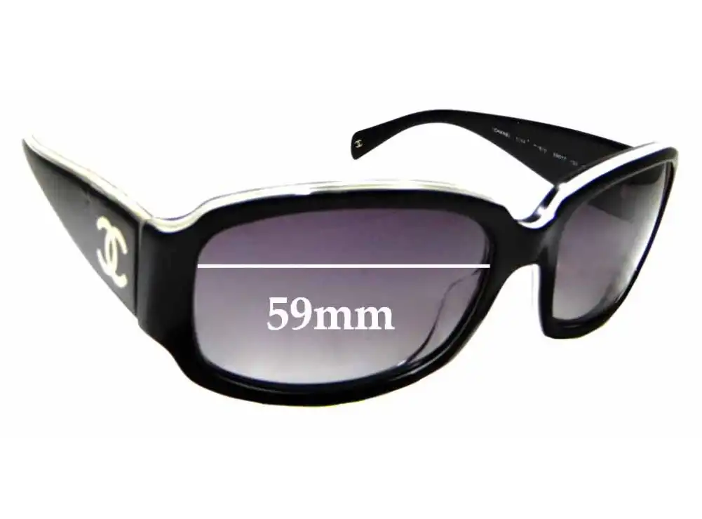 Sunglass Fix Lentilles de Remplacement pour Chanel 5144 - 59mm Wide Sunglass Fix Lentilles de Remplacement pour Chanel 5144 - 59mm Wide