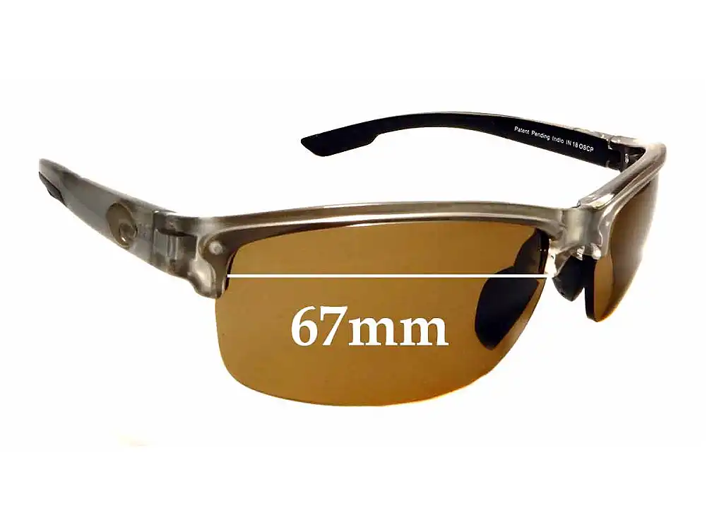 Sunglass Fix Verres de Remplacement pour Costa Del Mar Indio - 67mm Wide Sunglass Fix Verres de Remplacement pour Costa Del Mar Indio - 67mm Wide