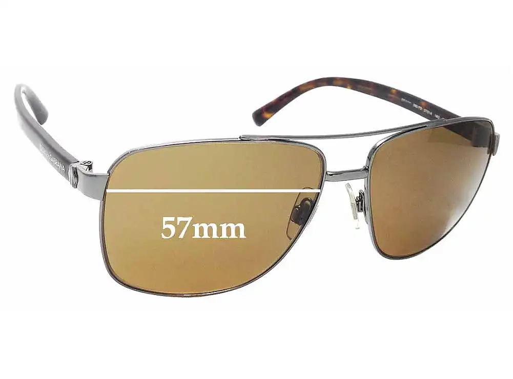 Sunglass Fix Lentilles de Remplacement pour Dolce & Gabbana DG2131 - 57mm Wide Sunglass Fix Lentilles de Remplacement pour Dolce & Gabbana DG2131 - 57mm Wide