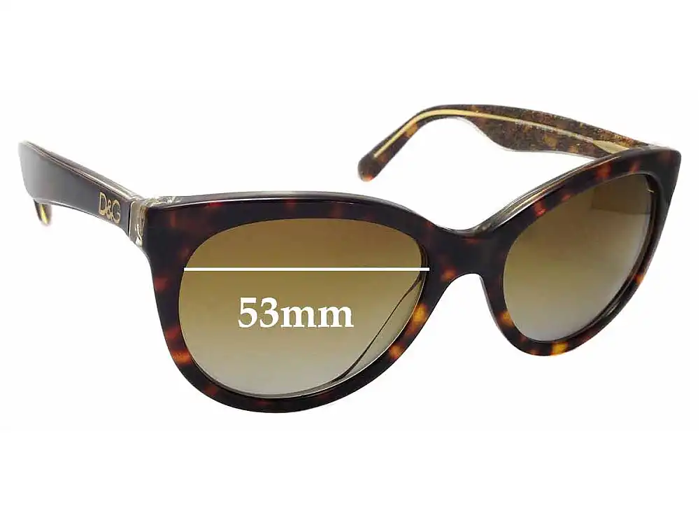 Sunglass Fix Verres de Remplacement pour Dolce & Gabbana DG4192 - 53mm Wide Sunglass Fix Verres de Remplacement pour Dolce & Gabbana DG4192 - 53mm Wide