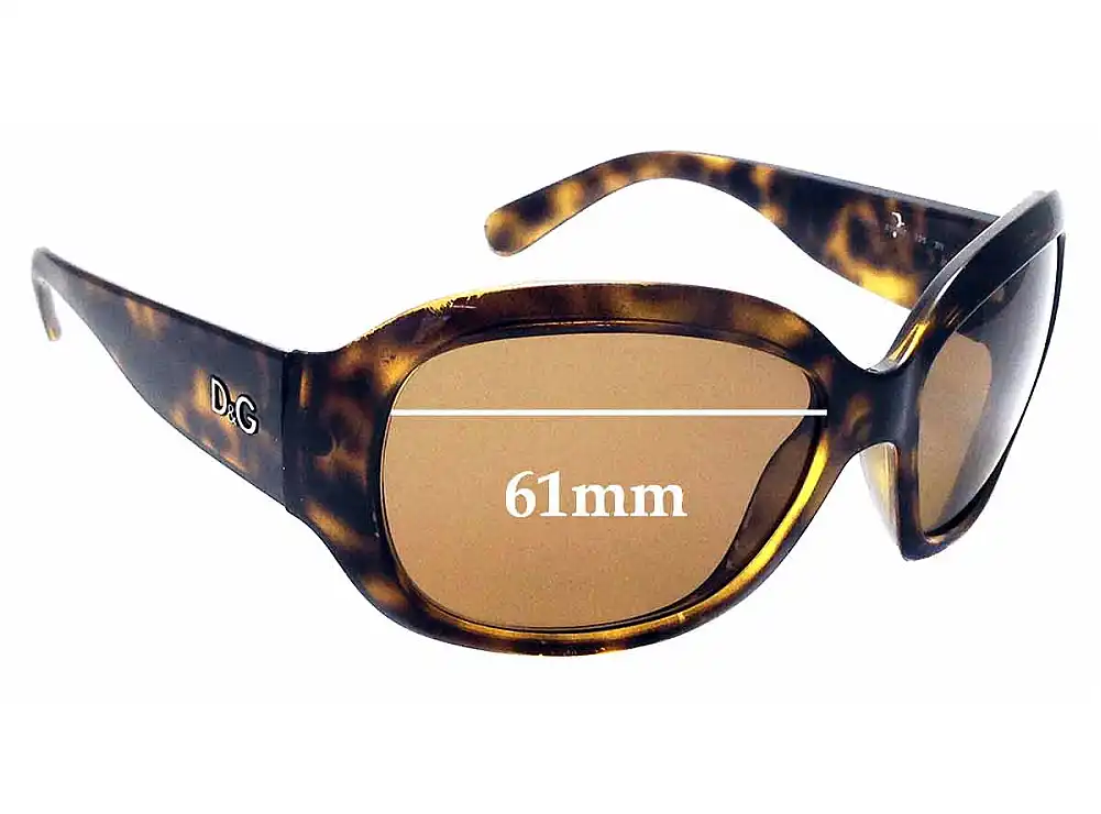 Sunglass Fix Verres de Remplacement pour Dolce & Gabbana DG8066 - 61mm Wide Sunglass Fix Verres de Remplacement pour Dolce & Gabbana DG8066 - 61mm Wide