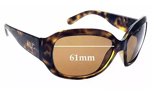Sunglass Fix Verres de Remplacement pour Dolce & Gabbana DG8066 - 61mm Wide Sunglass Fix Verres de Remplacement pour Dolce & Gabbana DG8066 - 61mm Wide