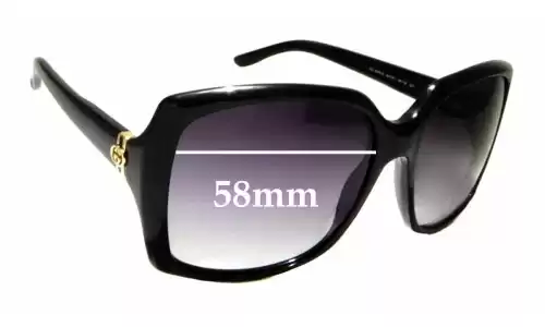 Sunglass Fix Verres de Remplacement pour Gucci GG3589/S - 58mm Wide Sunglass Fix Verres de Remplacement pour Gucci GG3589/S - 58mm Wide