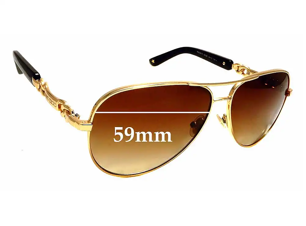 Sunglass Fix Verres de Remplacement pour Jimmy Choo Reeses - 59mm Wide Sunglass Fix Verres de Remplacement pour Jimmy Choo Reeses - 59mm Wide