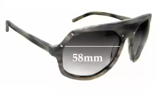 Sunglass Fix Verres de Remplacement pour Linda Farrow Grabs For Ups - 58mm Wide Sunglass Fix Verres de Remplacement pour Linda Farrow Grabs For Ups - 58mm Wide