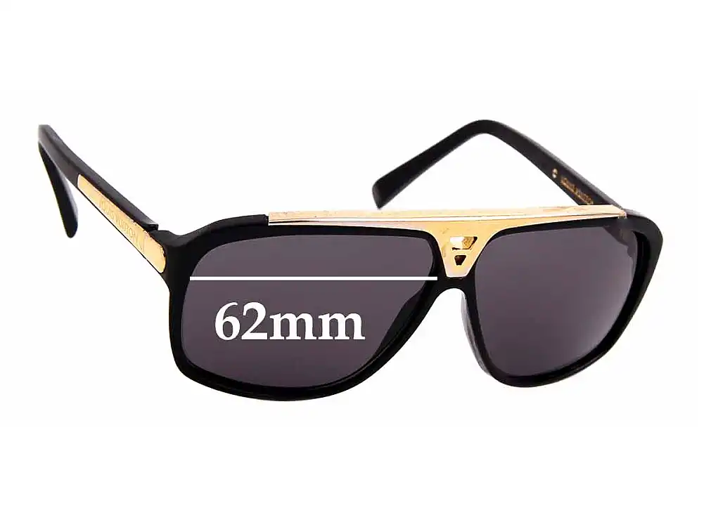 Sunglass Fix Verres de Remplacement pour Louis Vuitton Z0350W - 62mm Wide Sunglass Fix Verres de Remplacement pour Louis Vuitton Z0350W - 62mm Wide