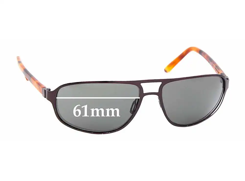 Sunglass Fix Verres de Remplacement pour Maui Jim MJ232 Lahainaluna - 61mm Wide Sunglass Fix Verres de Remplacement pour Maui Jim MJ232 Lahainaluna - 61mm Wide