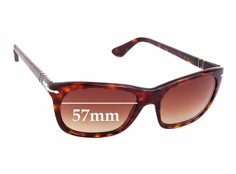 Sunglass Fix Lentilles de Remplacement pour Persol 3135-S - 57mm Wide Sunglass Fix Lentilles de Remplacement pour Persol 3135-S - 57mm Wide