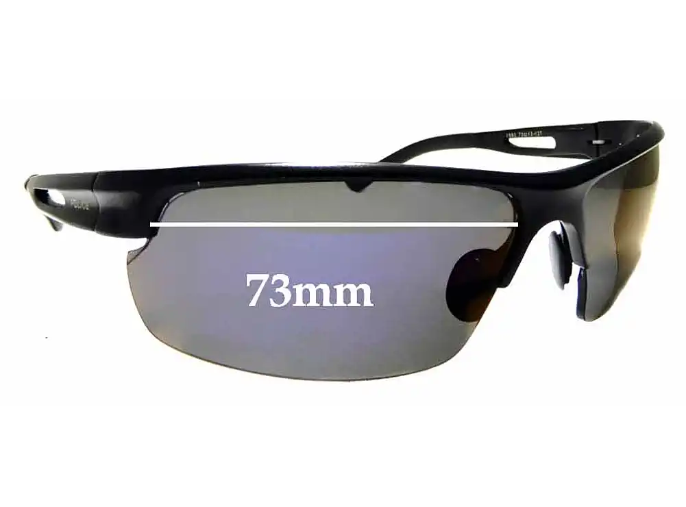 Sunglass Fix Lentilles de Remplacement pour Police 1593 - 73mm Wide Sunglass Fix Lentilles de Remplacement pour Police 1593 - 73mm Wide