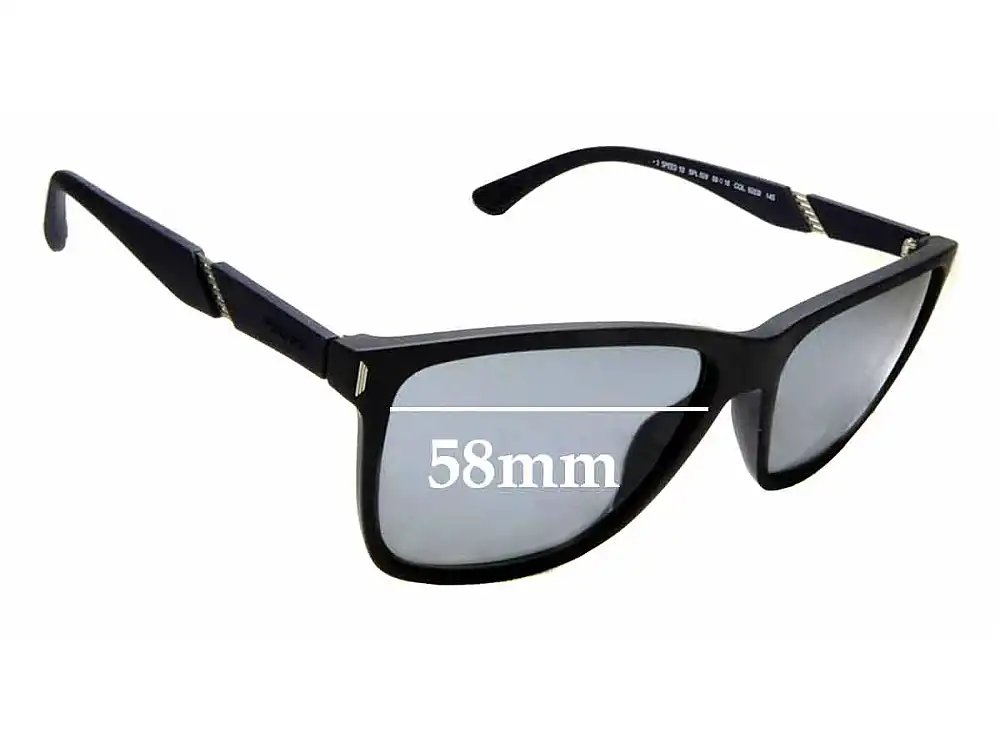 Sunglass Fix Verres de Remplacement pour Police Speed 10 SPL-529 - 58mm Wide Sunglass Fix Verres de Remplacement pour Police Speed 10 SPL-529 - 58mm Wide
