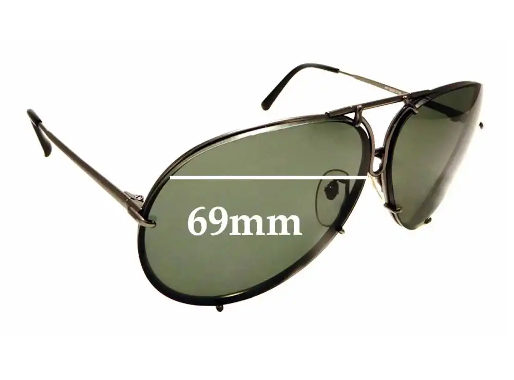 Sunglass Fix Verres de Remplacement pour Porsche P 8978 - 69mm Wide Sunglass Fix Verres de Remplacement pour Porsche P 8978 - 69mm Wide