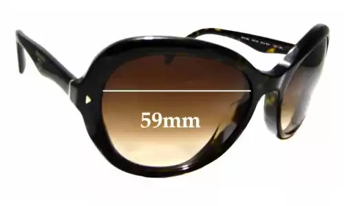Sunglass Fix Lentilles de Remplacement pour Prada SPR09O & PR09OS - 59mm Wide Prada SPR09O & PR09OS Lentilles de Remplacement 59mm wide