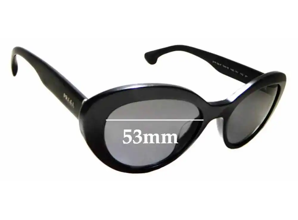 Sunglass Fix Lentilles de Remplacement pour Prada SPR15Q-F - 53mm Wide Sunglass Fix Lentilles de Remplacement pour Prada SPR15Q-F - 53mm Wide