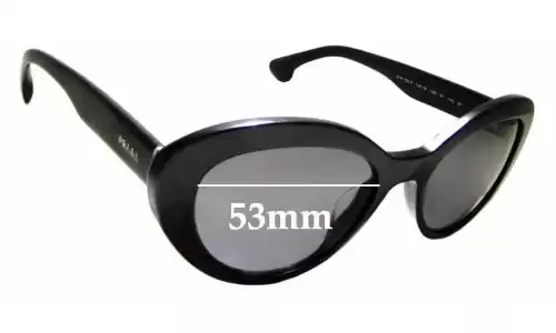 Sunglass Fix Lentilles de Remplacement pour Prada SPR15Q-F - 53mm Wide Prada SPR15Q-F Lentilles de Remplacement 53mm wide