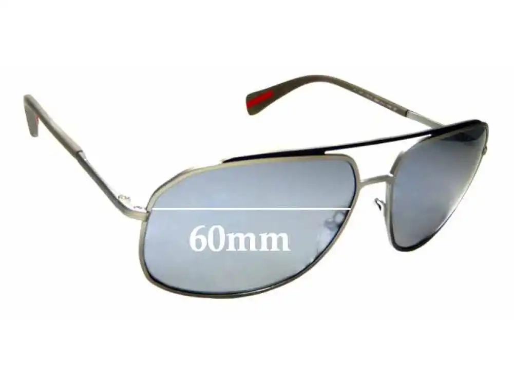 Sunglass Fix Verres de Remplacement pour Prada SPR56R & PR56RS - 60mm Wide Sunglass Fix Verres de Remplacement pour Prada SPR56R & PR56RS - 60mm Wide