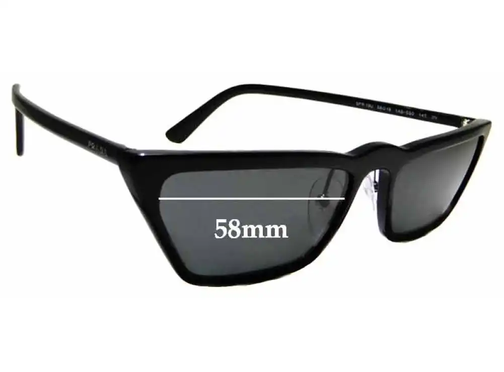 Sunglass Fix Verres de Remplacement pour Prada SPR19U - 58mm Wide Sunglass Fix Verres de Remplacement pour Prada SPR19U - 58mm Wide