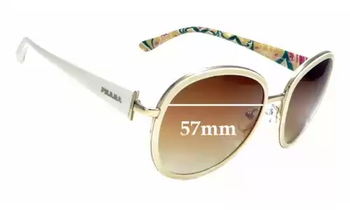 Sunglass Fix Verres de Remplacement pour Prada SPR51N & PR51NS - 57mm Wide Sunglass Fix Verres de Remplacement pour Prada SPR51N & PR51NS - 57mm Wide