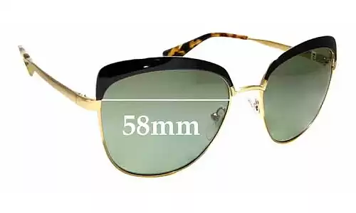 Sunglass Fix Verres de Remplacement pour Prada SPR51T - 56mm Wide Sunglass Fix Verres de Remplacement pour Prada SPR51T - 56mm Wide