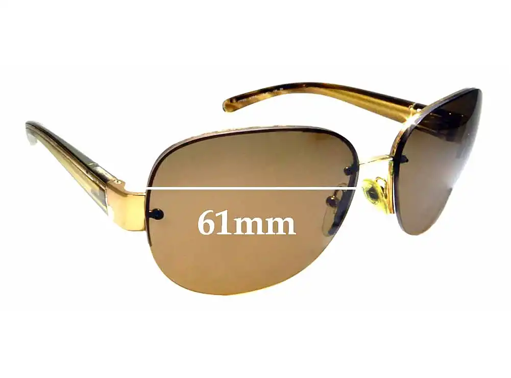 Sunglass Fix Verres de Remplacement pour Prada SPR60L - 61mm Wide Sunglass Fix Verres de Remplacement pour Prada SPR60L - 61mm Wide