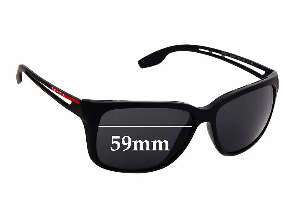 Sunglass Fix Verres de Remplacement pour Prada SPS03T & PS03TS - 59mm Wide Sunglass Fix Verres de Remplacement pour Prada SPS03T & PS03TS - 59mm Wide