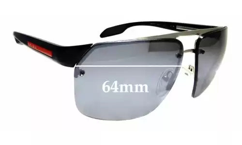 Sunglass Fix Verres de Remplacement pour Prada SPS57O & PS57OS - 64mm Wide Sunglass Fix Verres de Remplacement pour Prada SPS57O & PS57OS - 64mm Wide