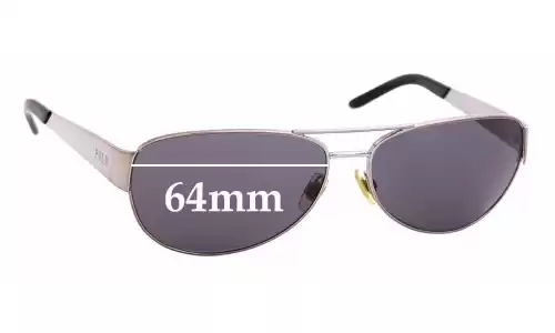 Sunglass Fix Lentilles de Remplacement pour Polo Polo PH 3027 - 64mm Wide Polo Polo PH 3027 Lentilles de Remplacement 64mm wide