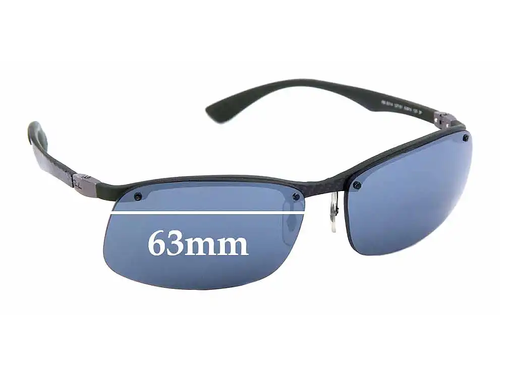 Sunglass Fix Verres de Remplacement pour Ray-Ban RB8314 - 63mm Wide Sunglass Fix Verres de Remplacement pour Ray-Ban RB8314 - 63mm Wide