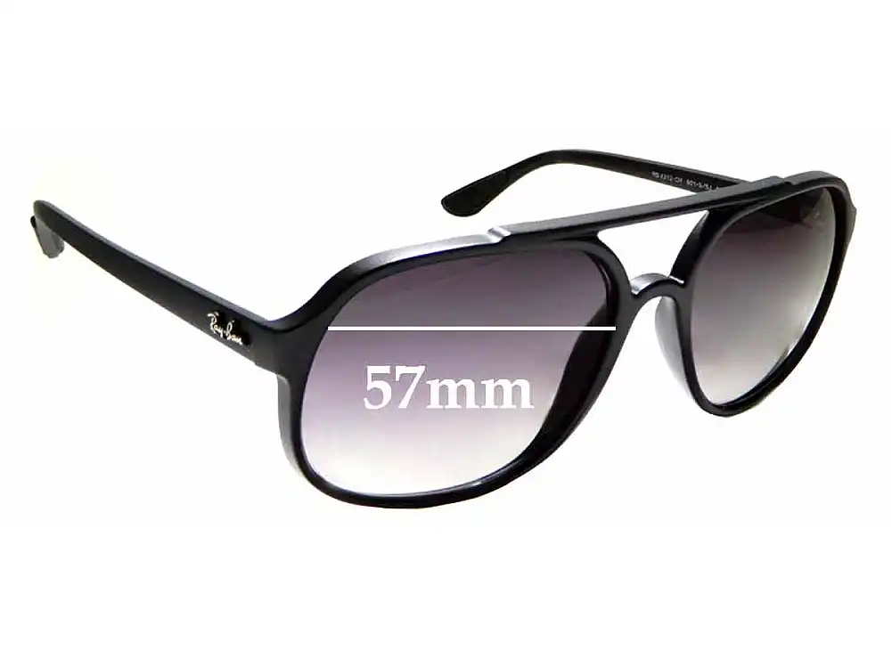 Sunglass Fix Lentilles de Remplacement pour Ray-Ban RB4312 - 57mm Wide Sunglass Fix Lentilles de Remplacement pour Ray-Ban RB4312 - 57mm Wide