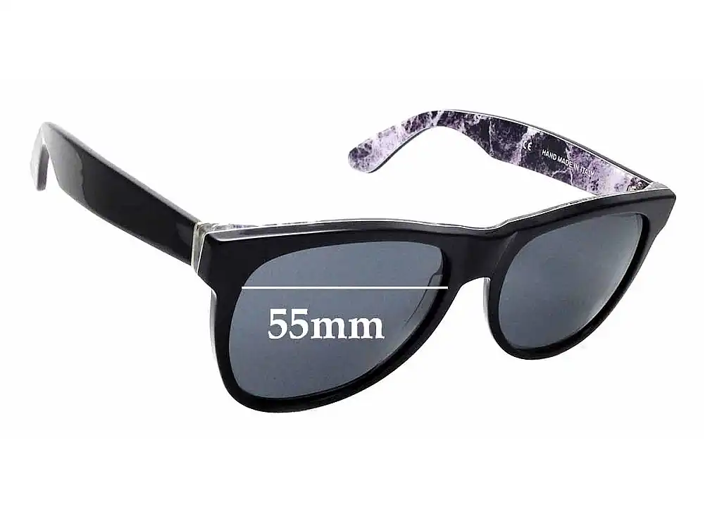 Sunglass Fix Verres de Remplacement pour Retro Super Future Classic Marmo Alpi 807 - 55mm Wide Sunglass Fix Verres de Remplacement pour Retro Super Future Classic Marmo Alpi 807 - 55mm Wide