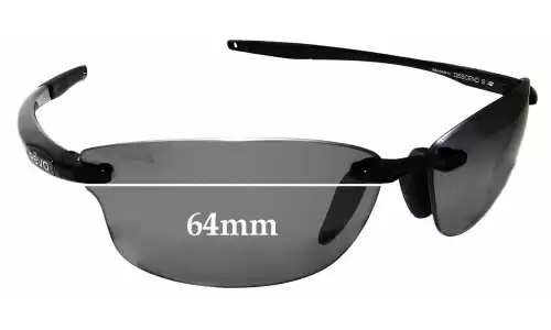 Sunglass Fix Lentilles de Remplacement pour Revo RE4068 Descend S - 64mm Wide Revo RE4068 Descend S Lentilles de Remplacement 64mm wide