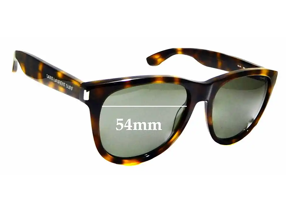 Sunglass Fix Verres de Remplacement pour Saint Laurent SL 101 Surf - 54mm Wide Sunglass Fix Verres de Remplacement pour Saint Laurent SL 101 Surf - 54mm Wide