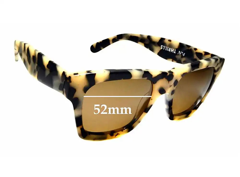 Sunglass Fix Verres de Remplacement pour Thrills No. 4 - 52mm Wide Sunglass Fix Verres de Remplacement pour Thrills No. 4 - 52mm Wide