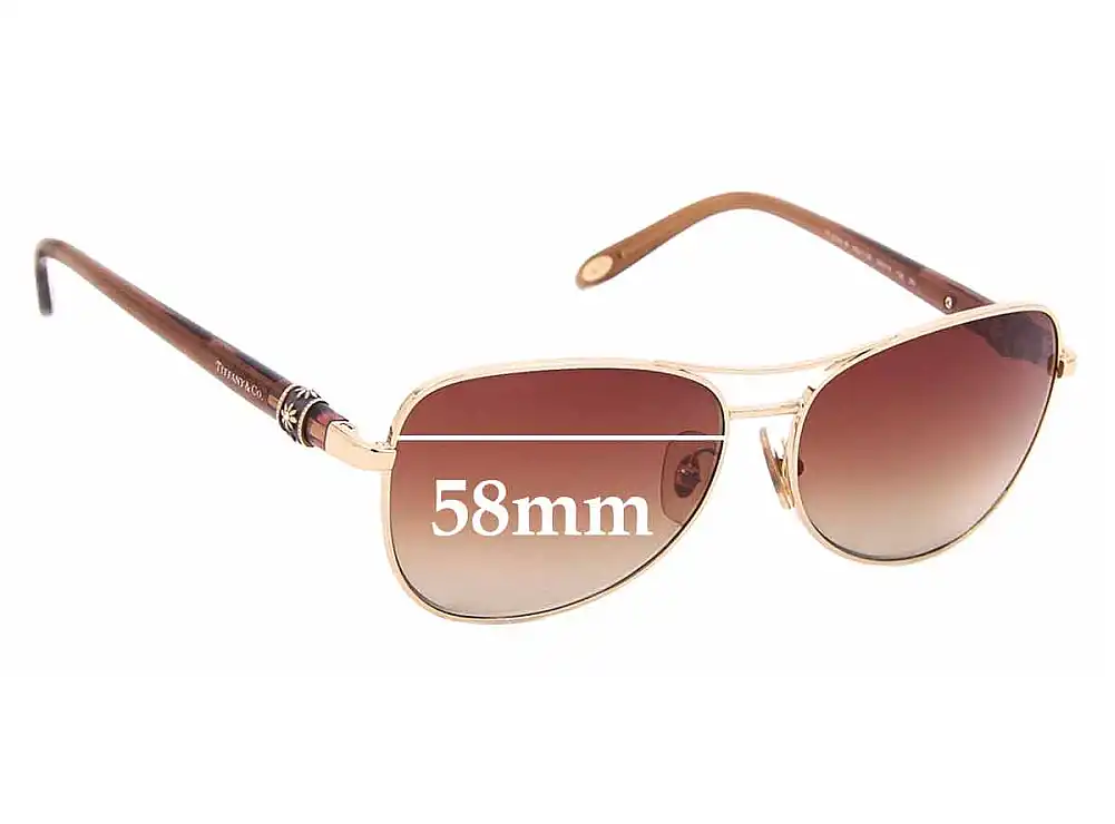 Sunglass Fix Verres de Remplacement pour Tiffany & Co TF 3036-B - 58mm Wide Sunglass Fix Verres de Remplacement pour Tiffany & Co TF 3036-B - 58mm Wide