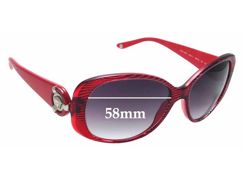 Sunglass Fix Verres de Remplacement pour Versace MOD 4221 - 58mm Wide Sunglass Fix Verres de Remplacement pour Versace MOD 4221 - 58mm Wide