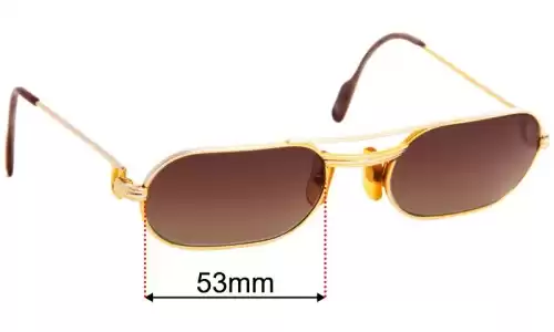 Sunglass Fix Verres de Remplacement pour Cartier Must - 53mm Wide Sunglass Fix Verres de Remplacement pour Cartier Must - 53mm Wide