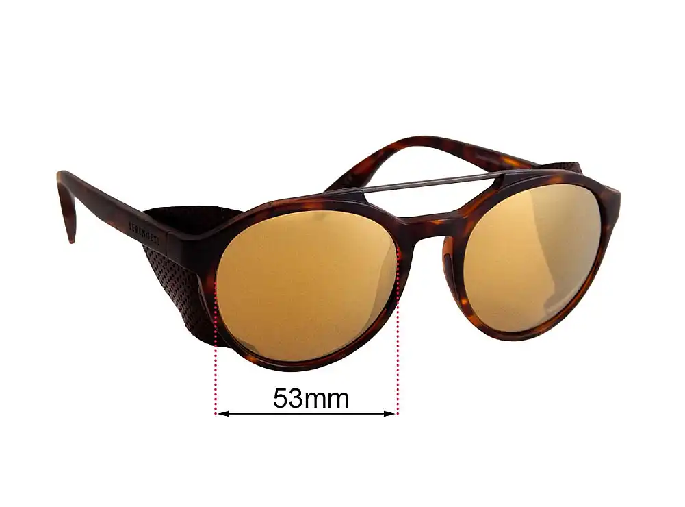 Sunglass Fix Verres de Remplacement pour Serengeti Leandro Glacier - 53mm Wide Sunglass Fix Verres de Remplacement pour Serengeti Leandro Glacier - 53mm Wide