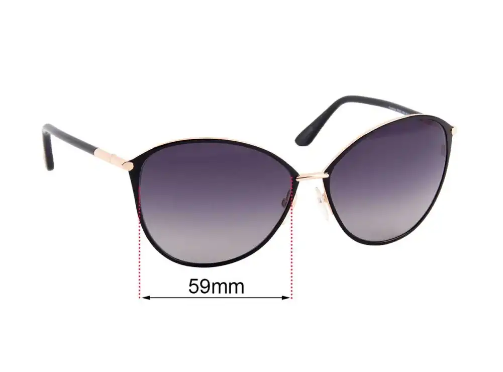 Sunglass Fix Verres de Remplacement pour Tom Ford Penelope TF320 - 59mm Wide Sunglass Fix Verres de Remplacement pour Tom Ford Penelope TF320 - 59mm Wide