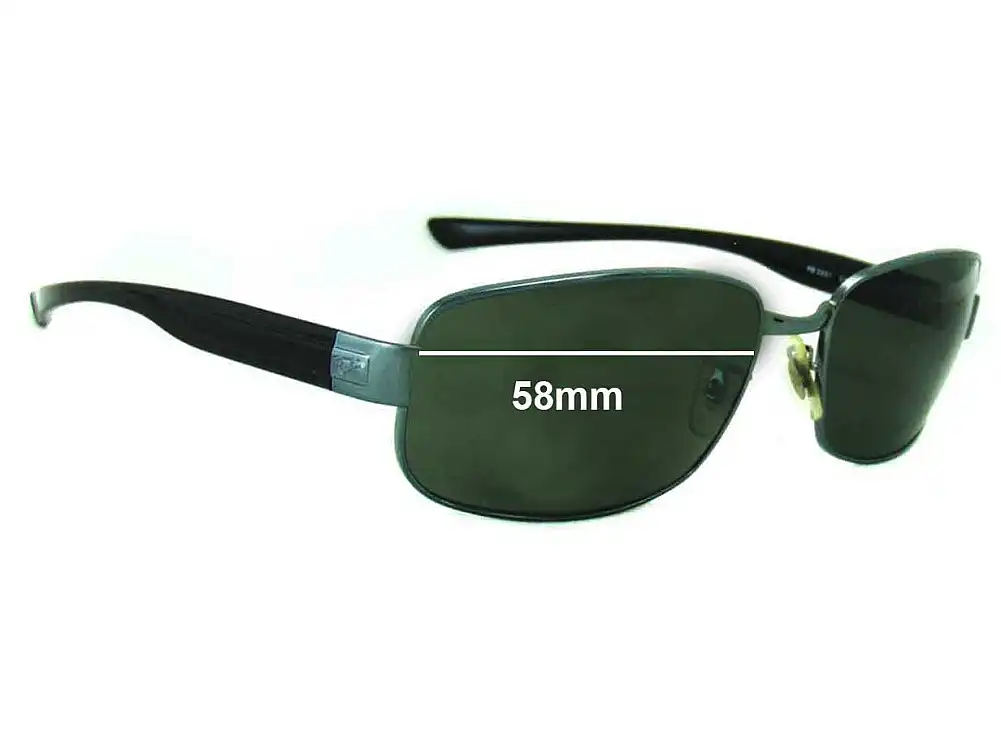 Sunglass Fix Verres de Remplacement pour Ray-Ban RB3331 - 58mm Wide Sunglass Fix Verres de Remplacement pour Ray-Ban RB3331 - 58mm Wide