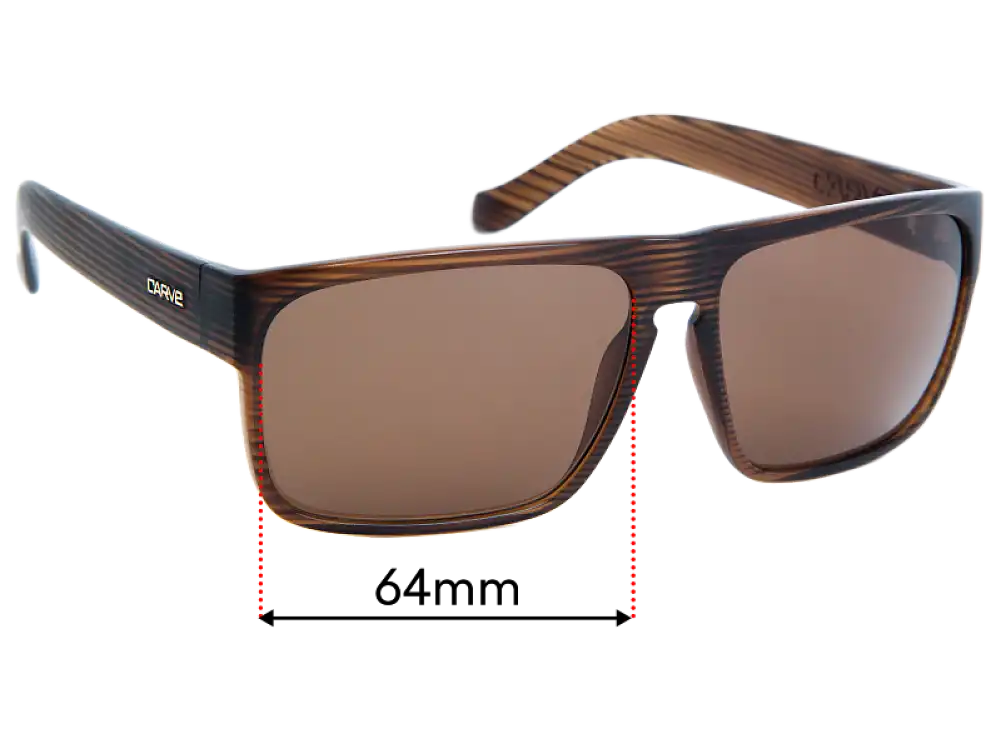 Sunglass Fix Lentilles de Remplacement pour Carve Vendetta - 64mm Wide Sunglass Fix Lentilles de Remplacement pour Carve Vendetta - 64mm Wide