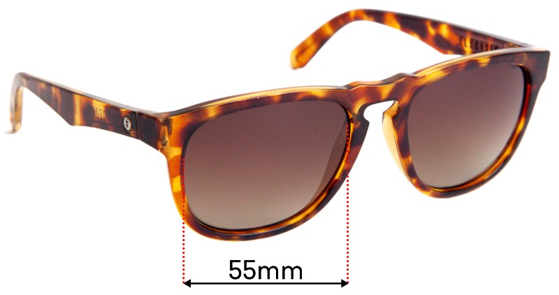 Verres De Remplacement Sunglass Fix Pour Electric Leadfoot - 55mm Large, Protection UV100%, Miroir Multicolore