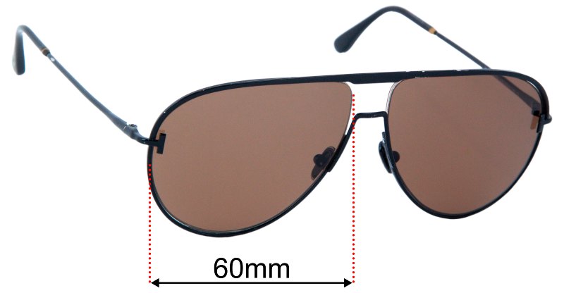 Tom Ford Theo TF924 60mm Replacement Lenses display picture 2
