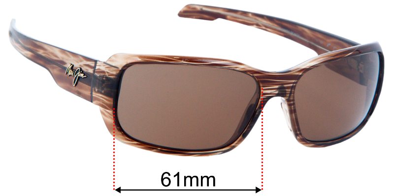 Maui Jim MJ226 Hamoa Beach 61mm Replacement Lenses display picture 1