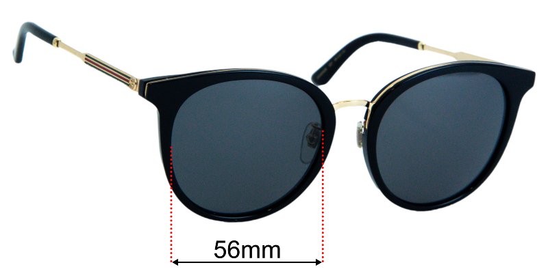 Gucci GG0204SK 56mm Replacement Lenses display picture 1