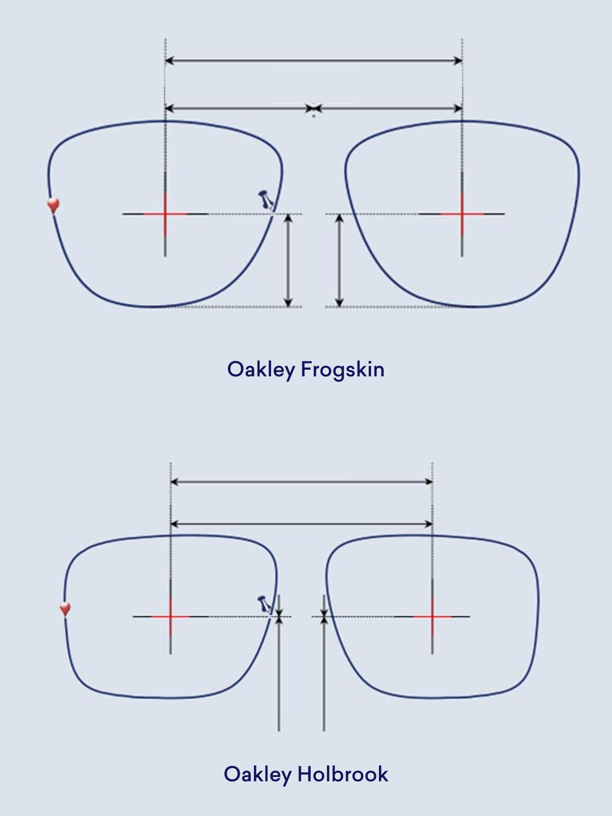 Oakley Frogskins and Holbrook Sunglass Fix Lens Shape