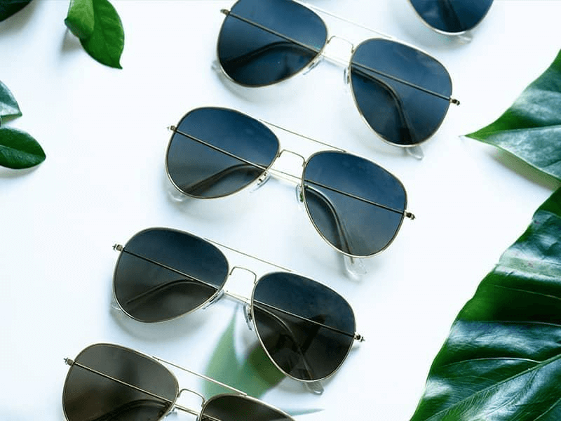 sunglasses with bio-polyamide lenses