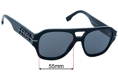 Fendi FE 40130I Replacement Lenses 55mm wide 