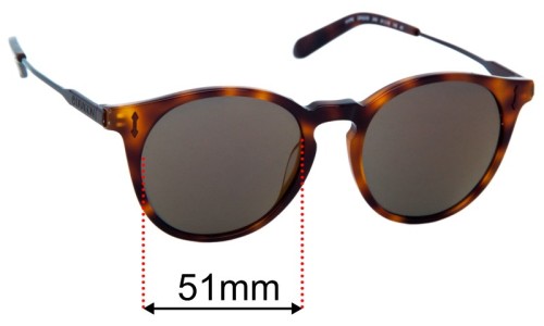Dragon Hype Replacement Sunglasses Lenses - 51mm Wide 